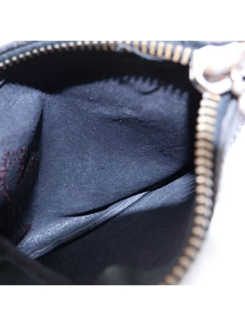 Chrome Hearts Zpr Chng Purse Cross Patch Change Leather Coin Case Black